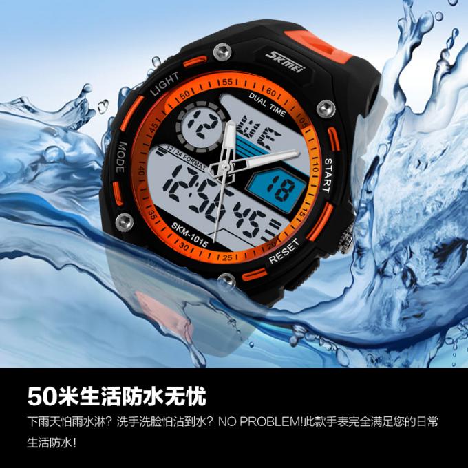 El reloj multifuncional con pilas japonés los 50m del deporte impermeabiliza color modificado para requisitos particulares