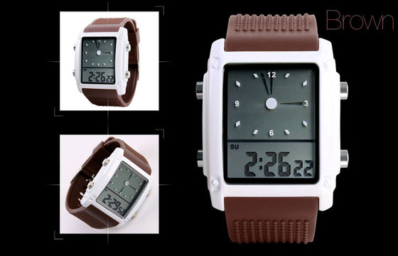 Reloj análogo del LCD, relojes duales de Digitaces LCD de la alarma del tiempo de las mujeres