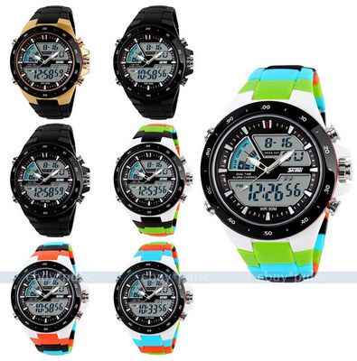 El reloj multifuncional del deporte calificó a Logo Colorful Strap Unisex Watch
